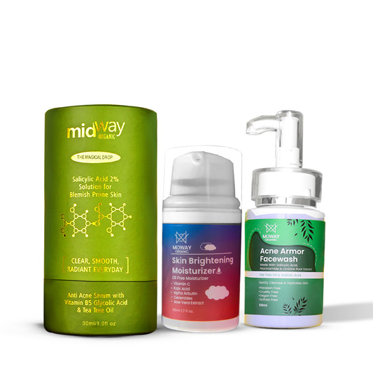 Midway Organic three-step acne care bundle