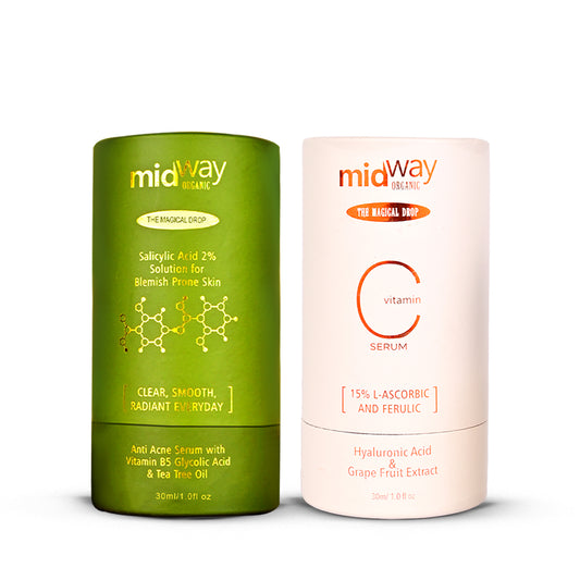 Midway Organic Acne Serum and Vitamin C Serum duo