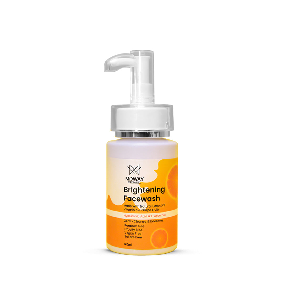 Midway Organic Brightening Vitamin C Face Wash 120ml bottle