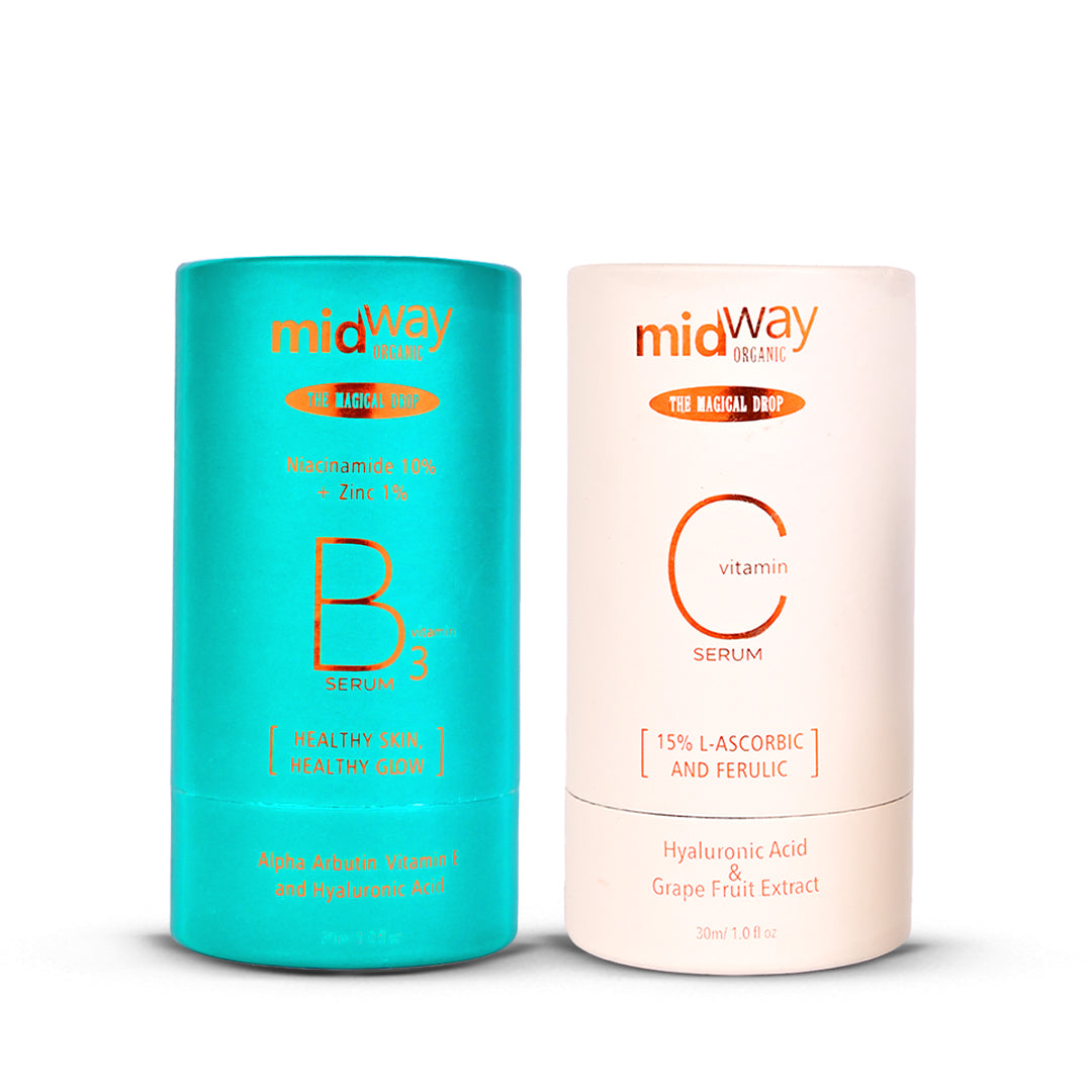 Midway Organic Niacinamide and Vitamin C Serum duo