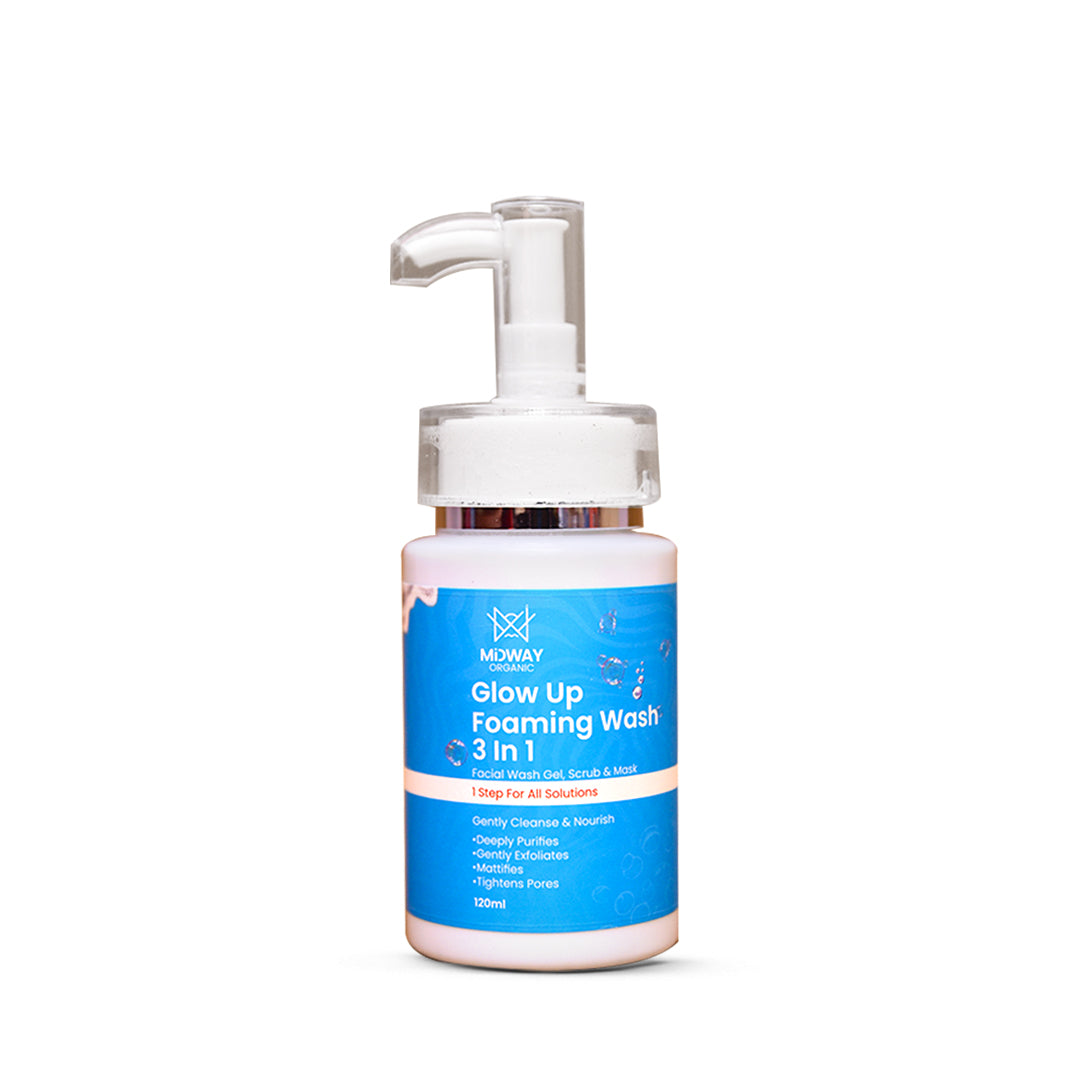Midway Organic 3-in-1 Foaming Face Wash packaging